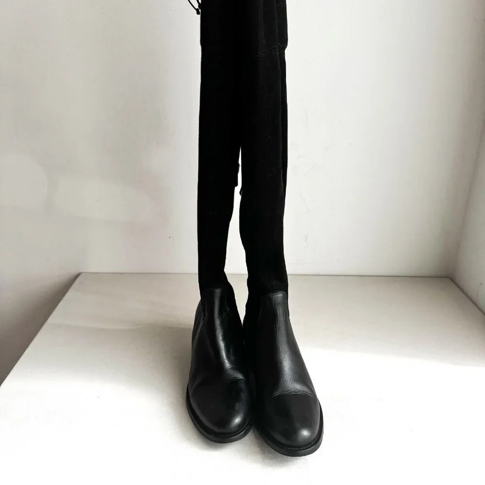 Rudsak Leather Suede Over the Knee Sock Boots 35